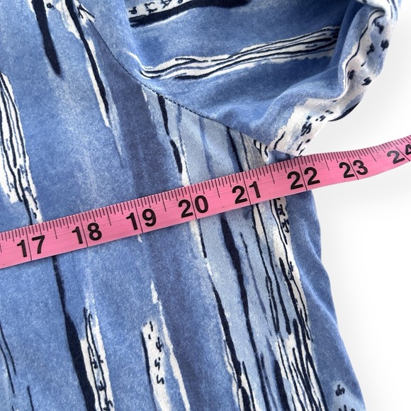 Habitat Clothes to Live XL Blue White Multicolor 100% Cotton 3/4 Sleeve Top NWOT - Picture 9 of 14